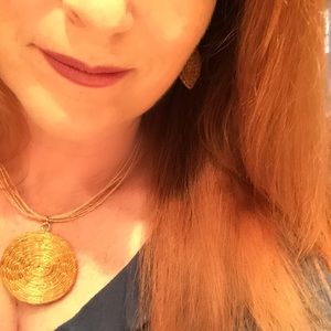 Art da Terra "Golden Grass" Brazilian Necklace